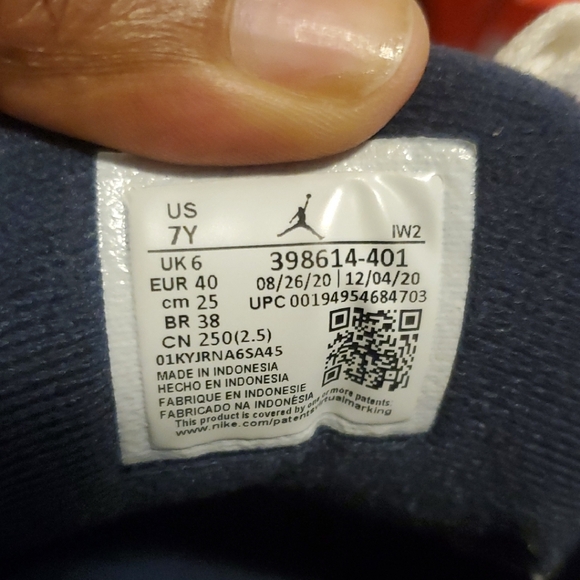 Jordan White and Blue Classic Sneakers